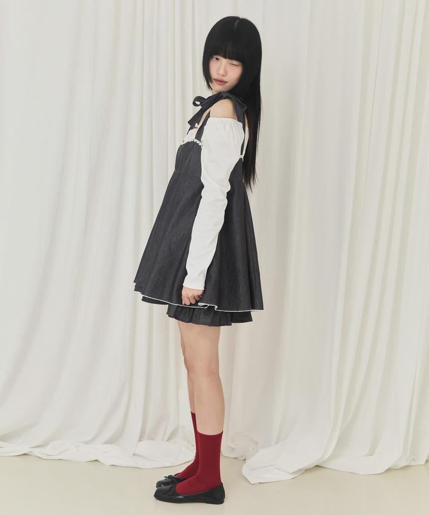 Alkialka Balloon Mini Dress (Black)