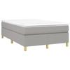 3144506 vidaXL Lit à sommier tapissier avec matelas Gris clair 120x200cm Tissu