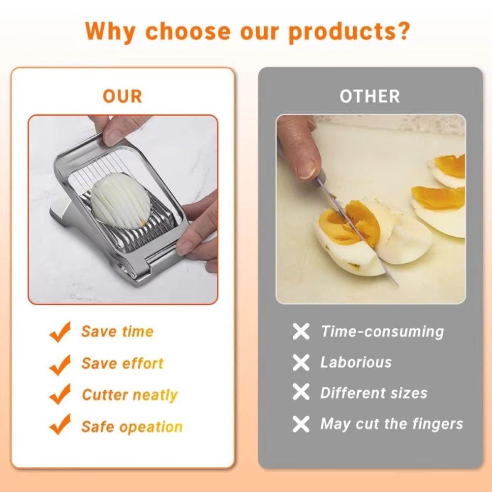 Multifunctional Strawberry Slicer with Stainless Steel Wire Egg Cutter Egg Slicer  Mushroom