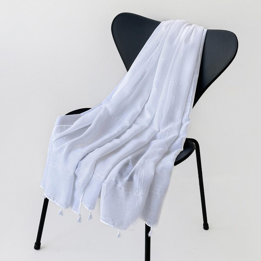 200 * 80cm Summer Women'S New Medium To Long Scarf Shawl Breathable Sunscreen Fashionable Versatile Premium Silk Scarf