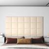 VidaXL Wall Panels 12 Pcs Cream 30x30 Cm Velvet 1.08 M² 343815