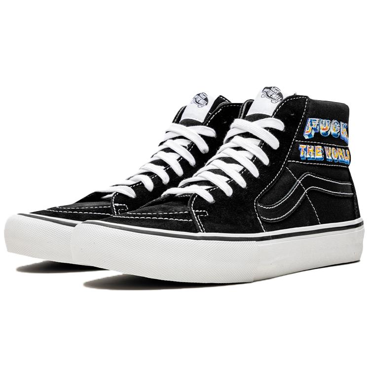 Sk8 Supreme x Sk8 Vans Hi 'Fuck The World - Black' VN0A45JDSY1