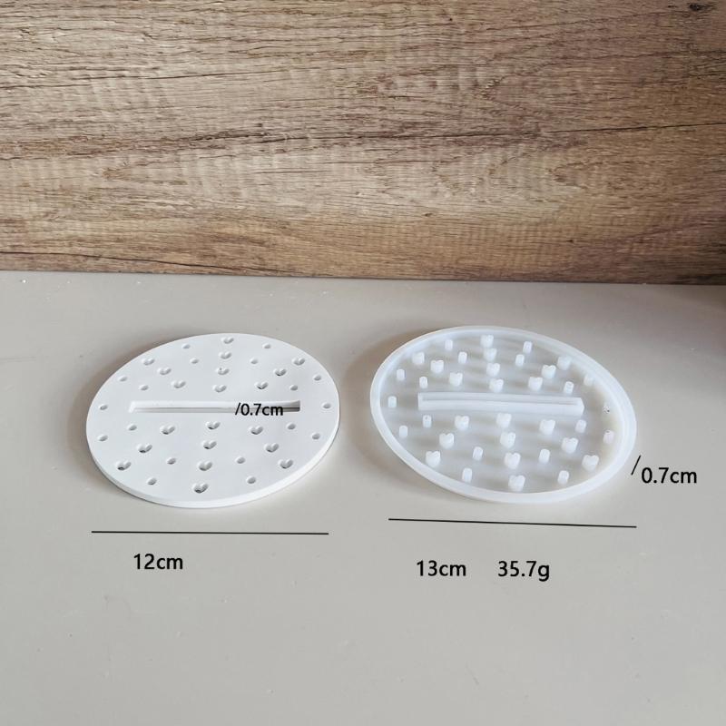 Round Silicone Mold For DIY LED Candle Holders Sturdy And Easy To Demold For Creative Homes Decors Projects