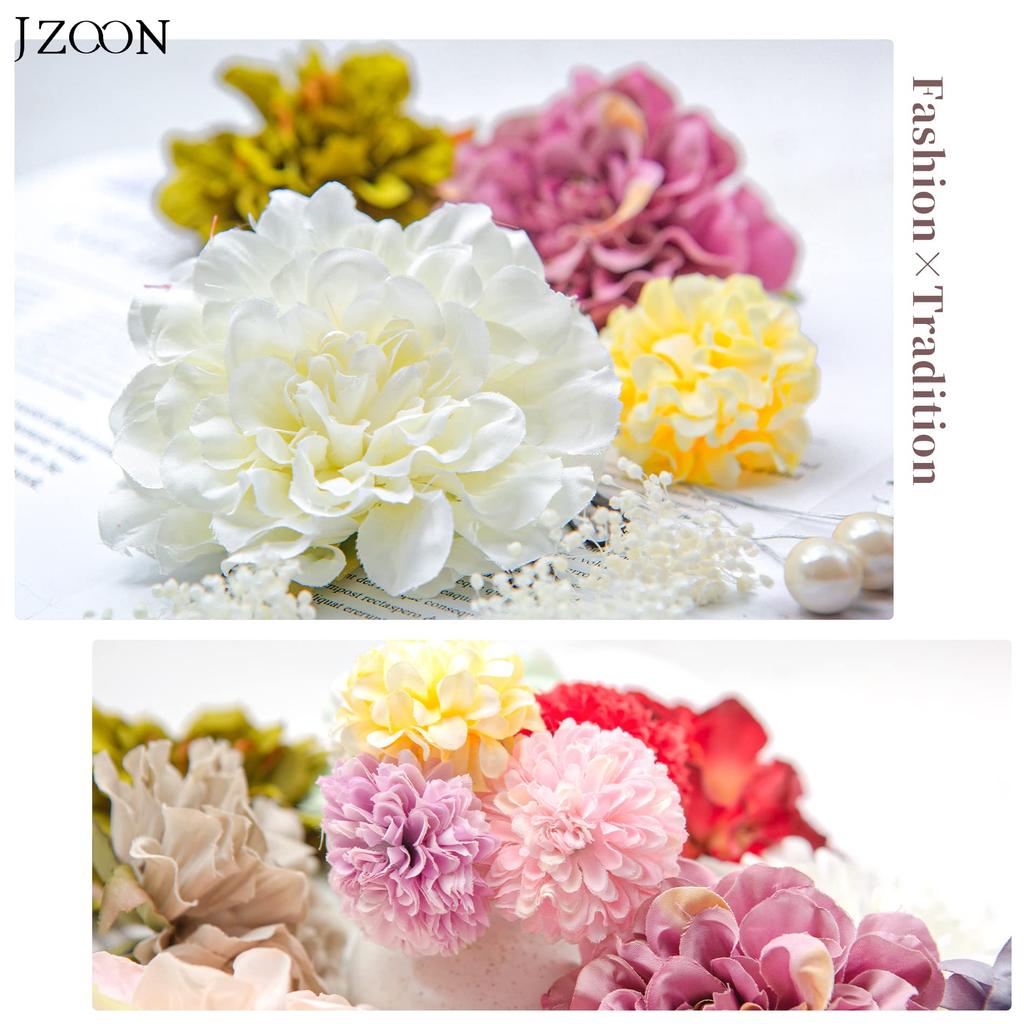 JZOON Dried Flower Hair 10 Artificial Red Japanese Gold Hair Perfect for with F2003 Ornament, Colors, Dahlia, Ball, Mizuhiki, Hydrangea, Accessories,