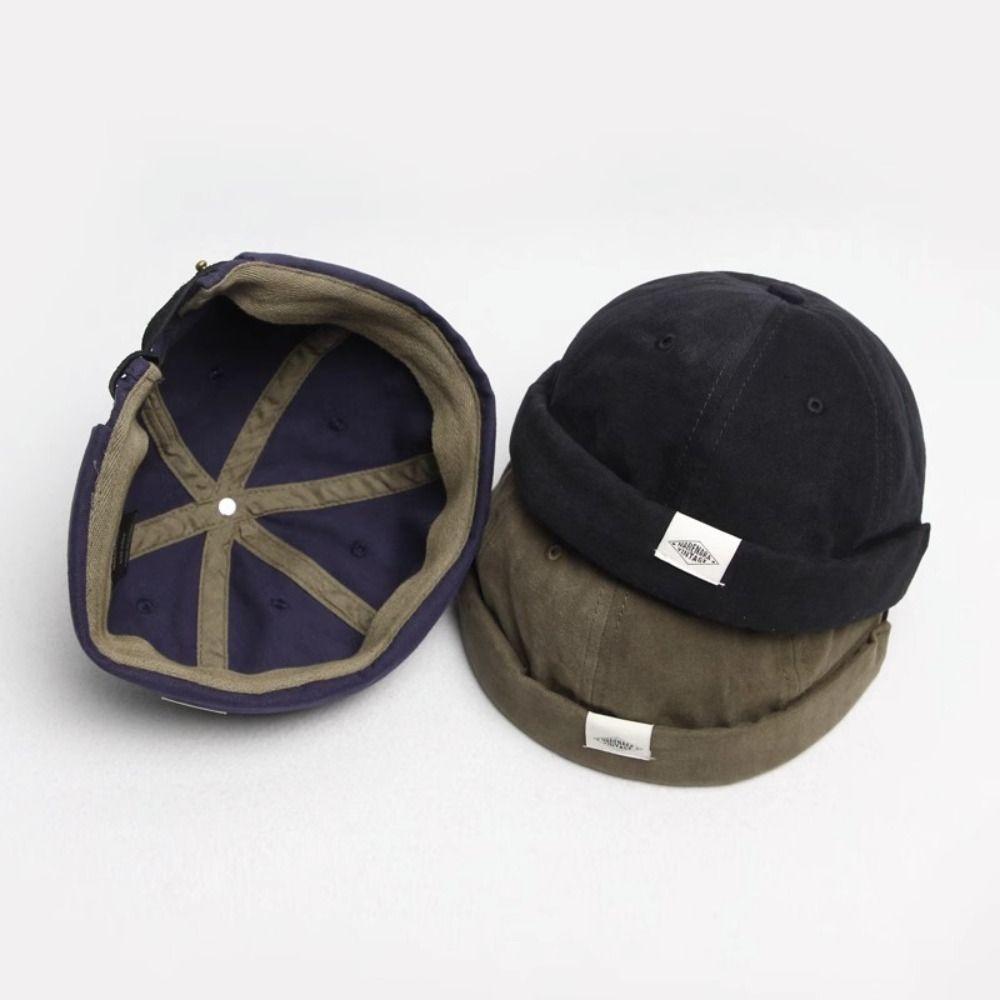 Cotton Hip Hop Hat Solid Color Baseball Cap Retro  Fashion Sunscreen  Hat  Outdoor