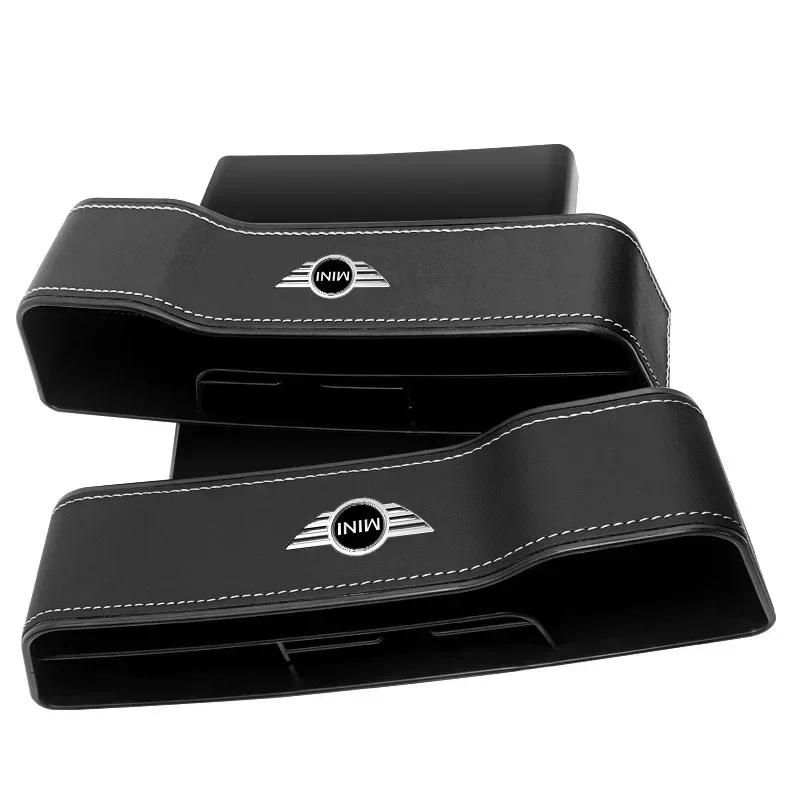 BYY1 2025 Hot 2025 For BMW MINI Car Seat Gap Storage Box Water Cup Holder Car Accessories For MINI Cooper One JCW Clubman Countryman