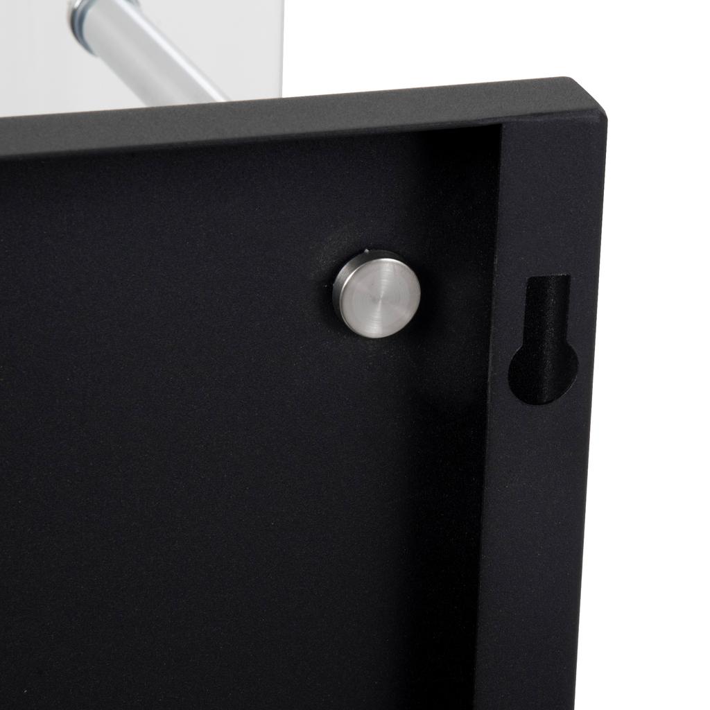 Camino a bioetanolo da incasso a parete, Bruciatore da 0,9 L, Circa. 3 ore di Autonomia 60L x 22P x 40A cm Nero