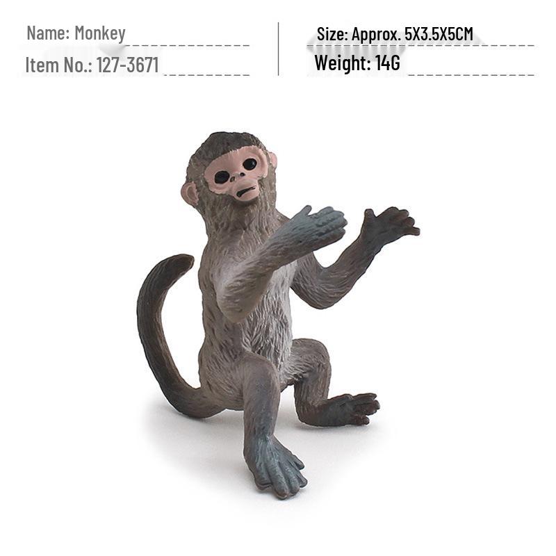 Pediatric Science Educational Solid Model: Golden Snub-nosed Monkey, White-handed Gibbon, Siamang, and Golden-faced Snub-nosed Monkey