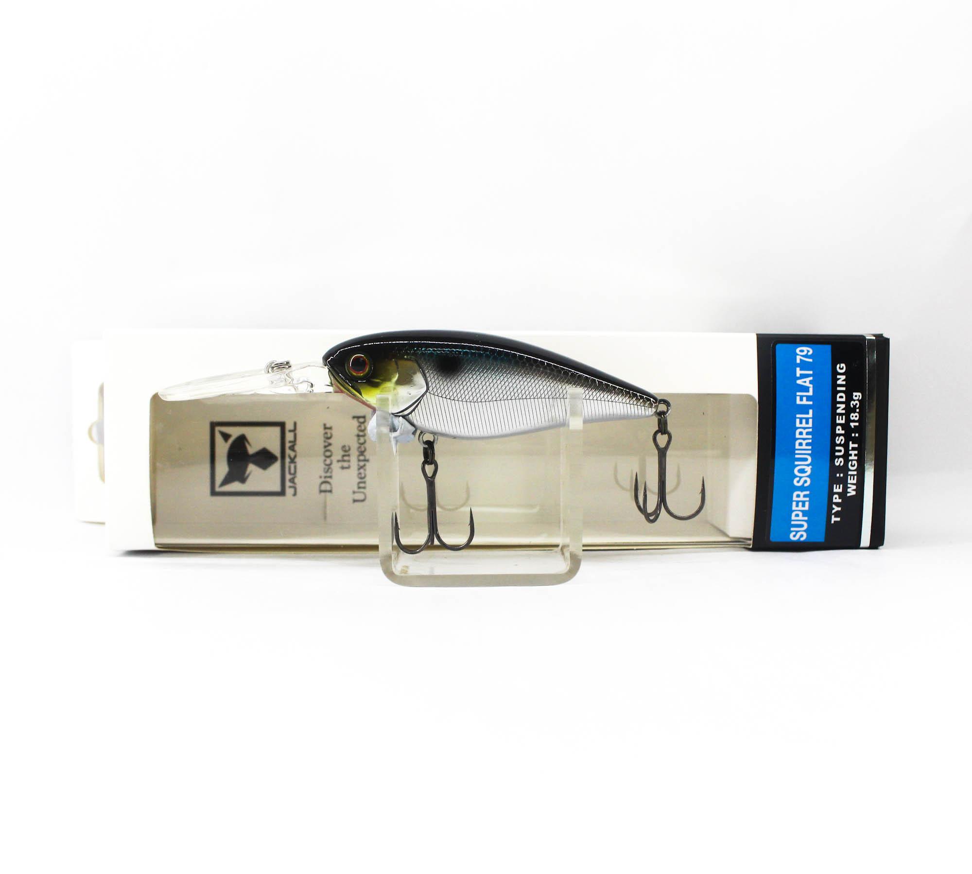 Jackall Squirrel 79SP Flat SDD Suspend Lure HL Bora Silver Black (8988)