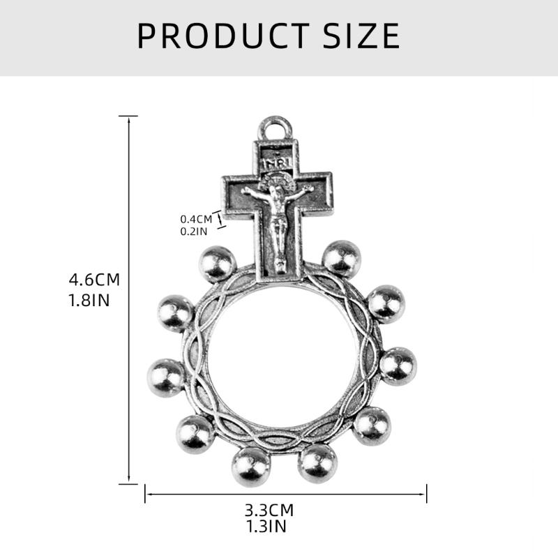 Devotional Finger Rings Rosaries 30Pcs Silver Metal Crucifix Rings For Spiritual Practices & Favor Christian Gift