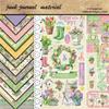12 Sheets Retro 'Grow In Love' European & American Collage DIY Journal Paper & Stickers
