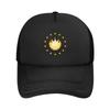Escudo De El Salvador Em Ouro Dourado Fundo Preto Bonés de Beisebol Mesh Snapback Chapéus de Beisebol Casquette Para Homens e Mulheres