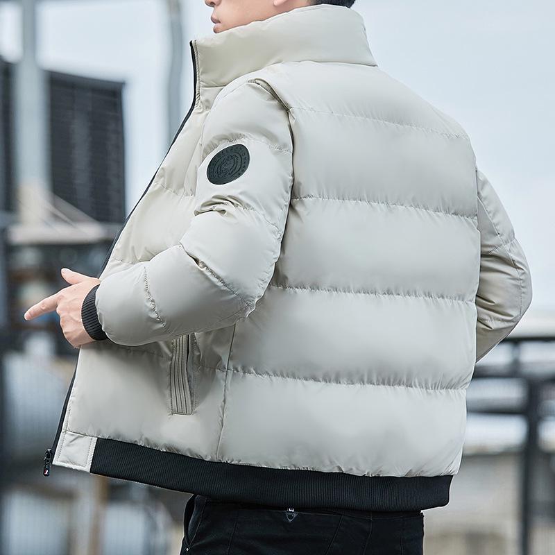 Men's Winter Stand Collar Cotton Jacket: 2025 Trendy, Thick, Warm, Loose-Fit Youth Fashion Coat