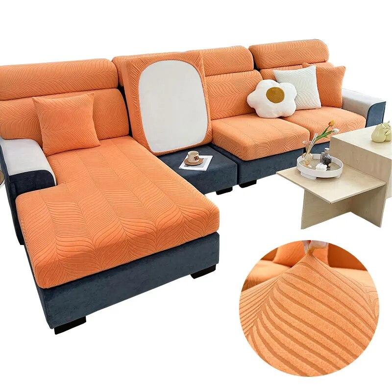 jacquard leave printed sofa cushion covers,sofa cover for living room ,couch cover,L shape sofa protector,home decoration
