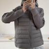 Light and thin European and American fashion women's clothing spliced cotton clothes, jackets, slim and thin stand-up collar down cotton clot