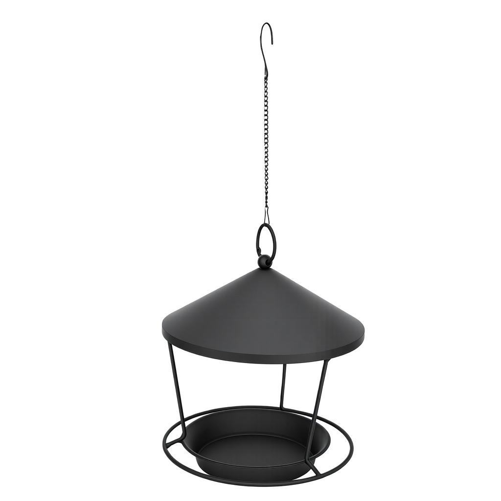Wild Bird Feeder Iron Hanging Bird Feeder Simple Design Wide Opening Easy Clean for Outdoor Garden Patio