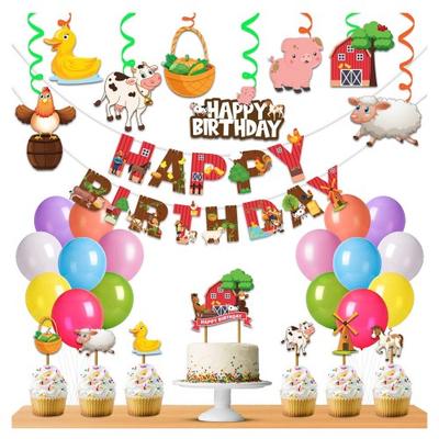 Unique Party Cut Out Paper Farm Party Decoration (Pack of 8)