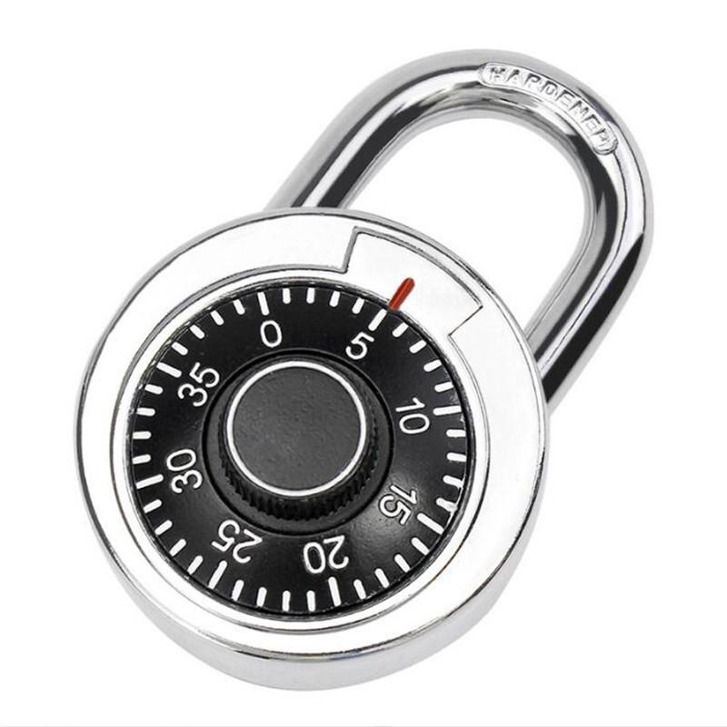 Lacăt practic cu parolă, platan turnant, retro, metalic, mini, fără cheie, pentru seif, sertar, dulap