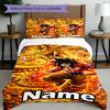 3pcs Duvet Cover Set (1*Duvet Cover + 2*Pillowcase, Without Core), Custom Name DRAGON BALL Pattern Bedding Set, Home Bedroom Decor Gift