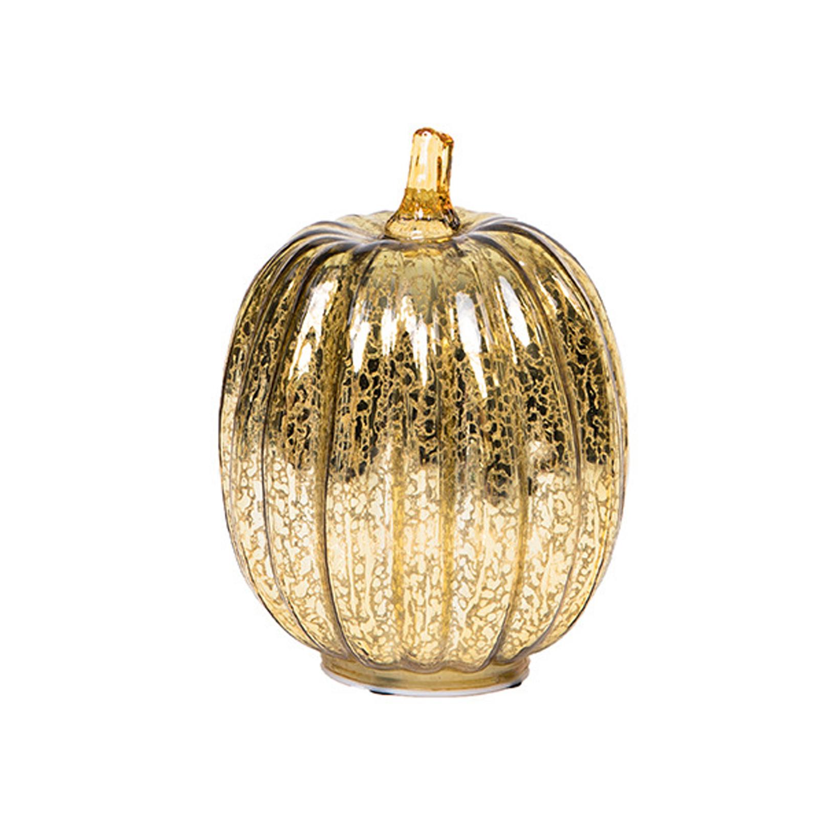 Battery Operated Halloween Pumpkin Lantern Glass Pumpkin Light Halloween Party Decoration LED Pumpkin Lamp Home Table Ornaments