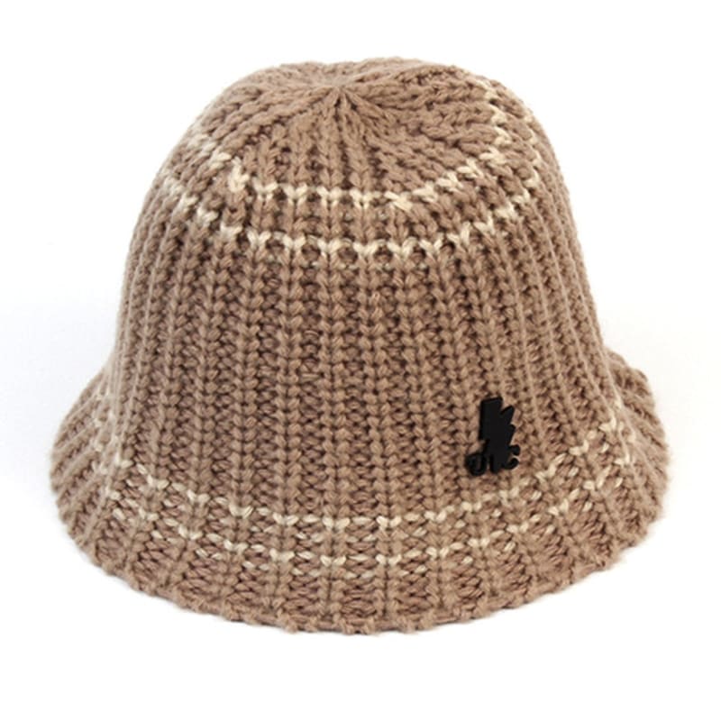 

Универсальная химия Двухрядная бежевая вязаная панама FREE