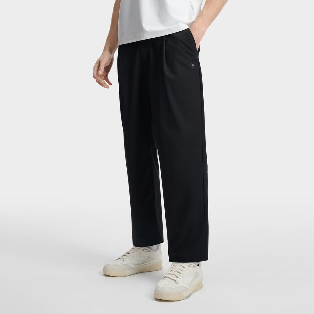 Fila White Fashion Simple Classic Daily Versatile Comfortable Woven Casual Pants Men bottoms Black F11M623801FBK