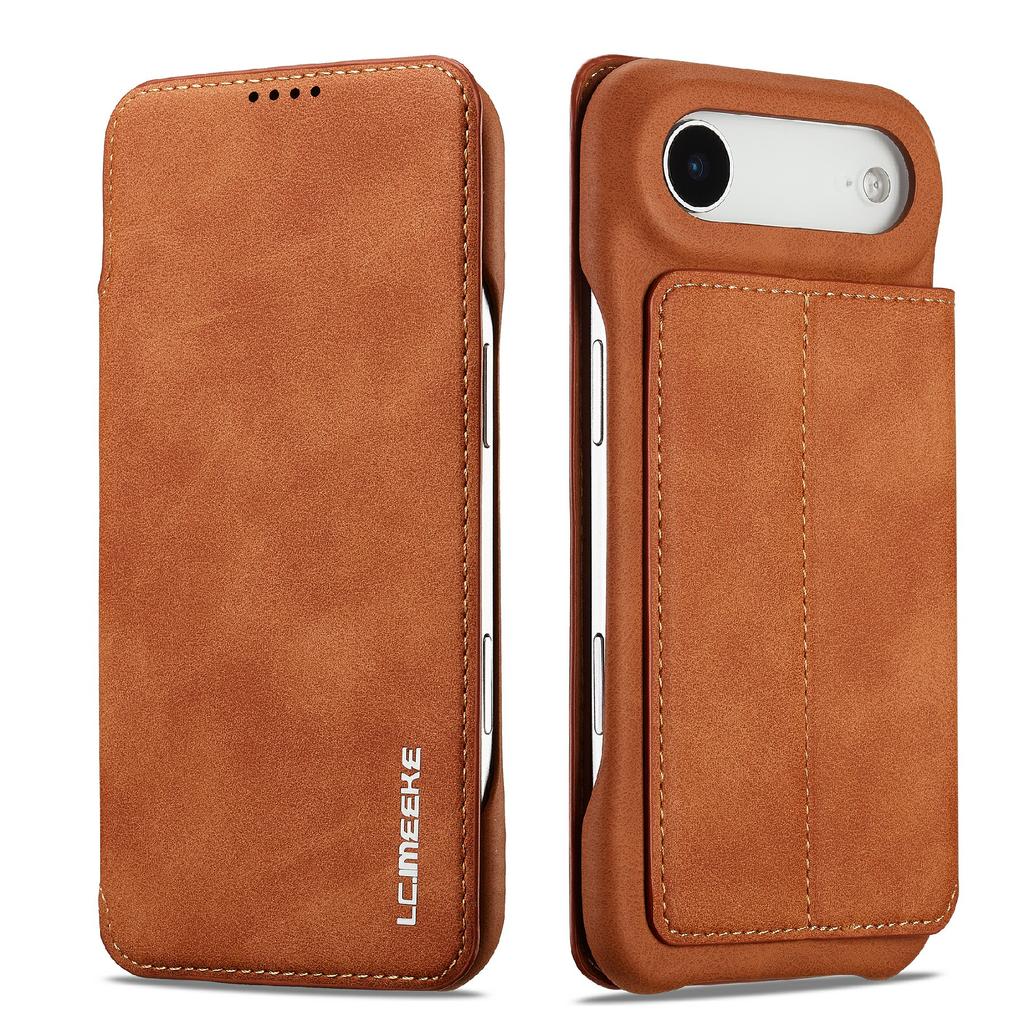 LC.IMEEKE For iPhone 17 Air Case Card Holder Stand Leather Phone Cover