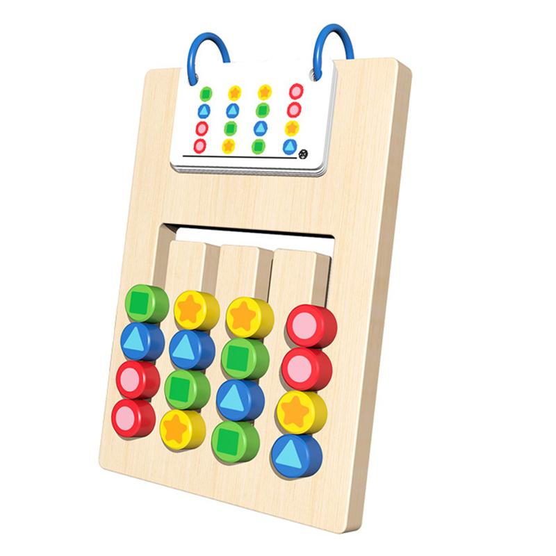 Preschool Shape Color Matching Game Montessori Wooden Sorting Puzzle Toy For Kids Cognitive Thinking Early Learning Toy
