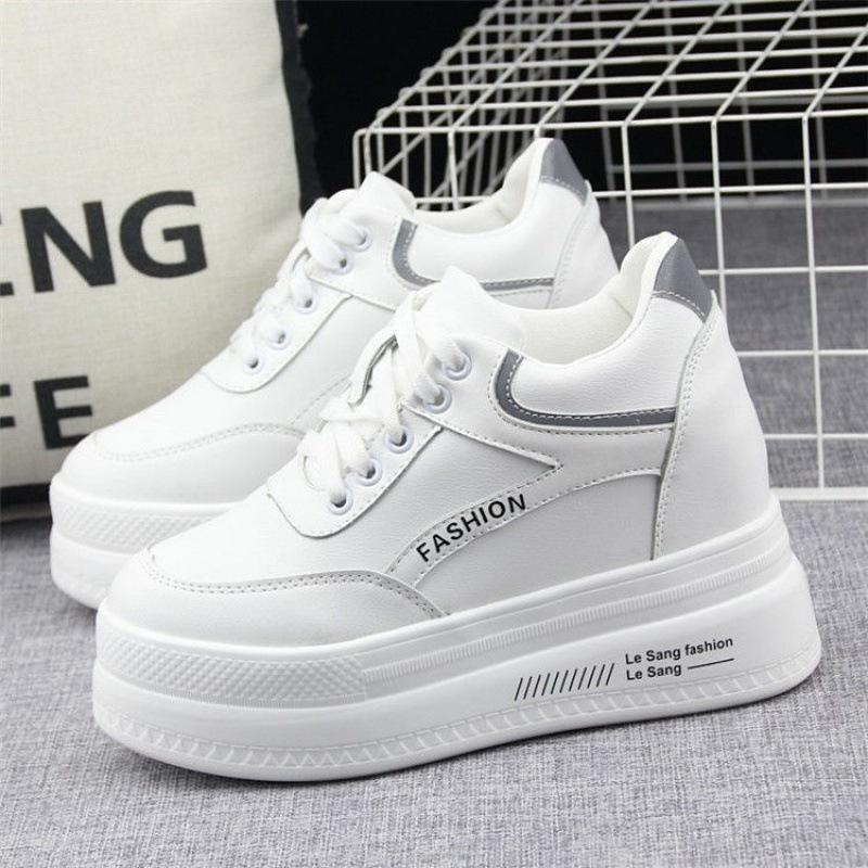 

Вулканизированная обувь со скрытым увеличением роста. Новинка осени. Универсальная, стройнящая, на толстой подошве, увеличивающая рост, повседневная, одинарная обувь. 40 серый