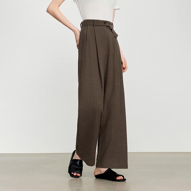 JOY SPEAKER 2025 Spring Linen Blend High-Waisted Straight-Leg Casual Pants