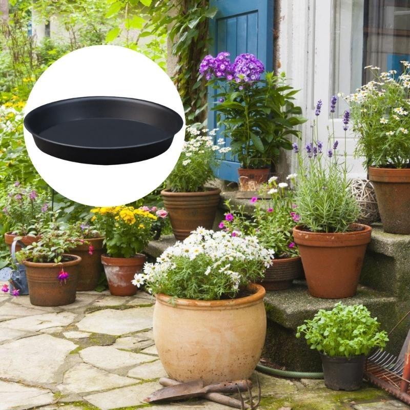  Black Flower Pot Saucers Protects Furniture From Water Damage Gardening Supply