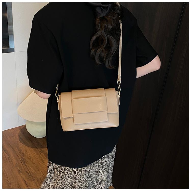 Crossbody Bag Neutral Soft Leather Woven Small Square Bag Tofu Bag Niche Design Single Shoulder Women's Bag