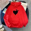 Autumn 2025 Women's Love Heart Print Hooded Jacket: Casual Versatile Plus Velvet Hoodie