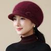 Women Winter Hat Plush Fur Lined Warm Cap For Women Casual Rabbit Fur Blend Streetwear Outdoor Fashion Knitted Hat