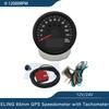 85mm GPS Speedometer 0-299km/h MPH with 0-12000RPM Tachometer Trip Odometer with Gear Number N 1-6 for Car Motorcycle Universal