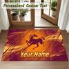 Crystal Velvet Square Rug Custom NameBrisbane Broncos Pattern Non Slip Home Floor Decor Rug