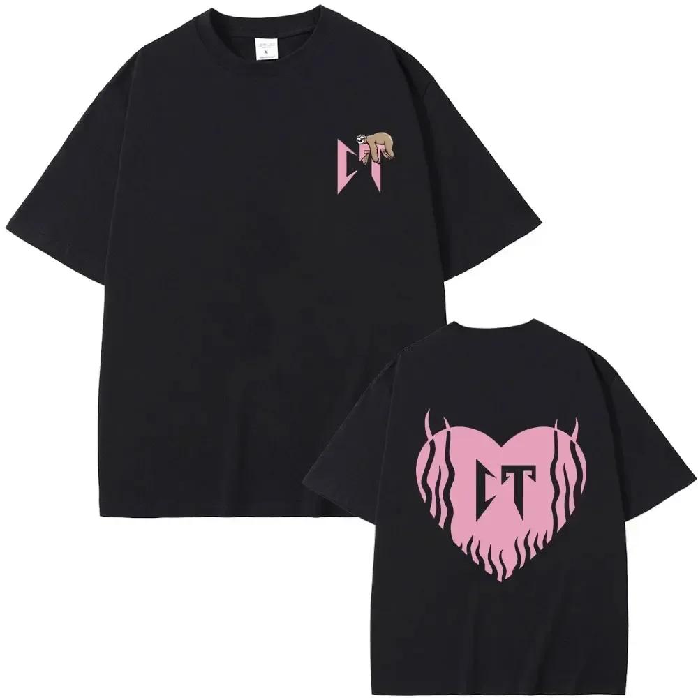 Summer Fashion Heavyweight Retro English Letters 100% Cotton Printed Round Neck High-quality Casual Fitness Street T-shirt