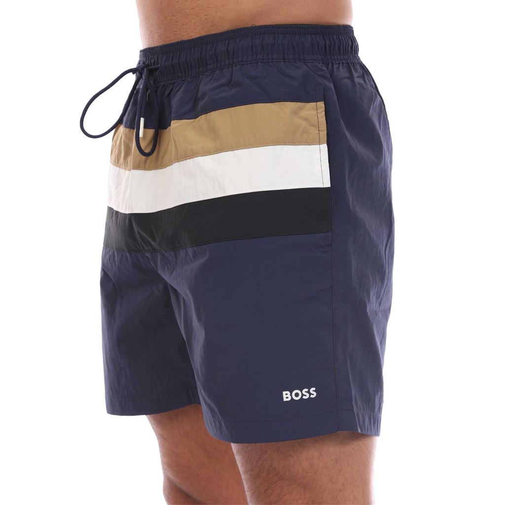 Boss Mens Louis Stripe Swimming Trunks