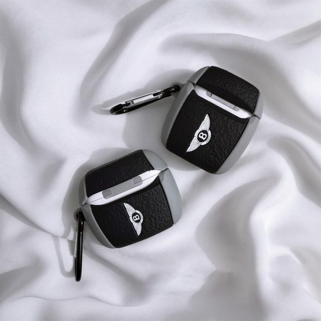 Für AirPods 4 3 2 1 Pro Pro2 Für Bentley Logo Kopfhörer Schutzhülle Kreative Auto Schlüsselhülle Silikon Kopfhörerbox Zubehör