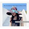 Women's Summer Sun Hat Large Brim UV Protection Ponytail - friendly Hollow - top Fisherman Hat for Face Shading Ideal