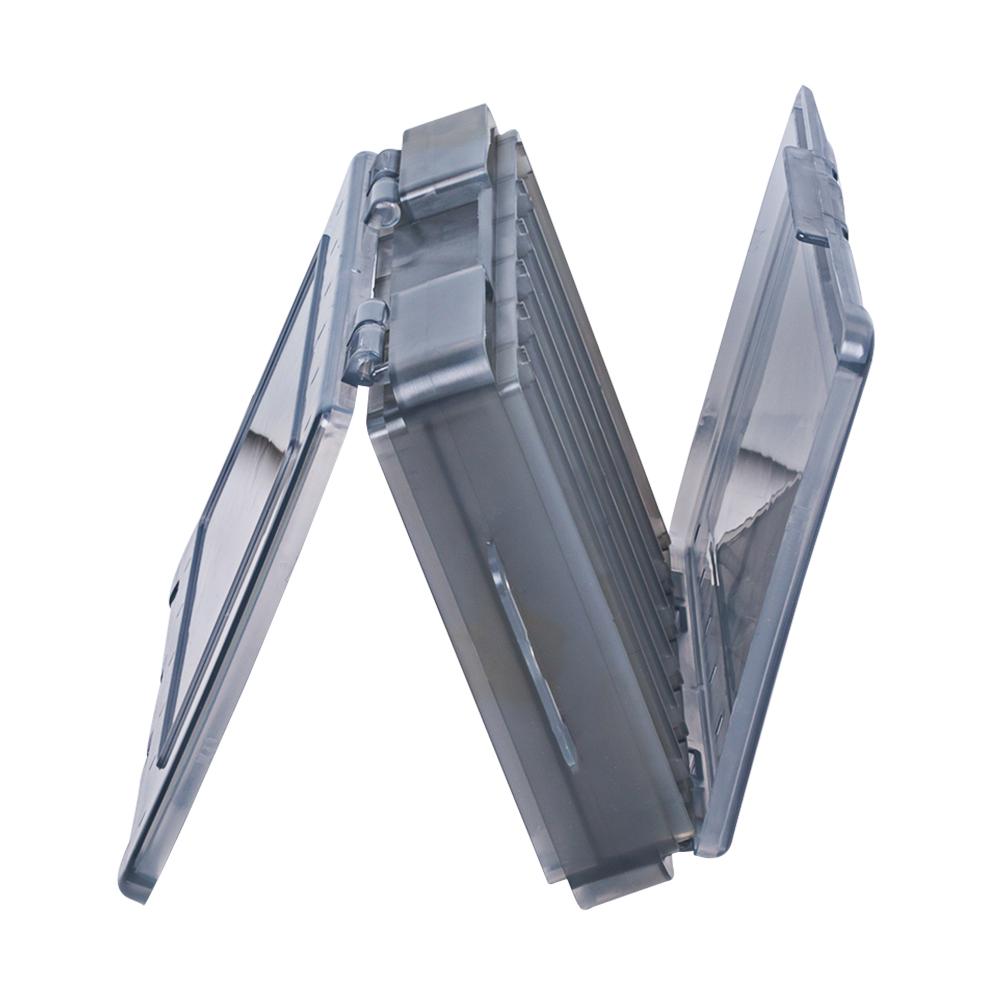 4*10*2.8CM Fishing Double Sided Thickened High Strength Fishing Box 14 Compartments Squid Bait Lure Hook Boxes Storage Fishing T