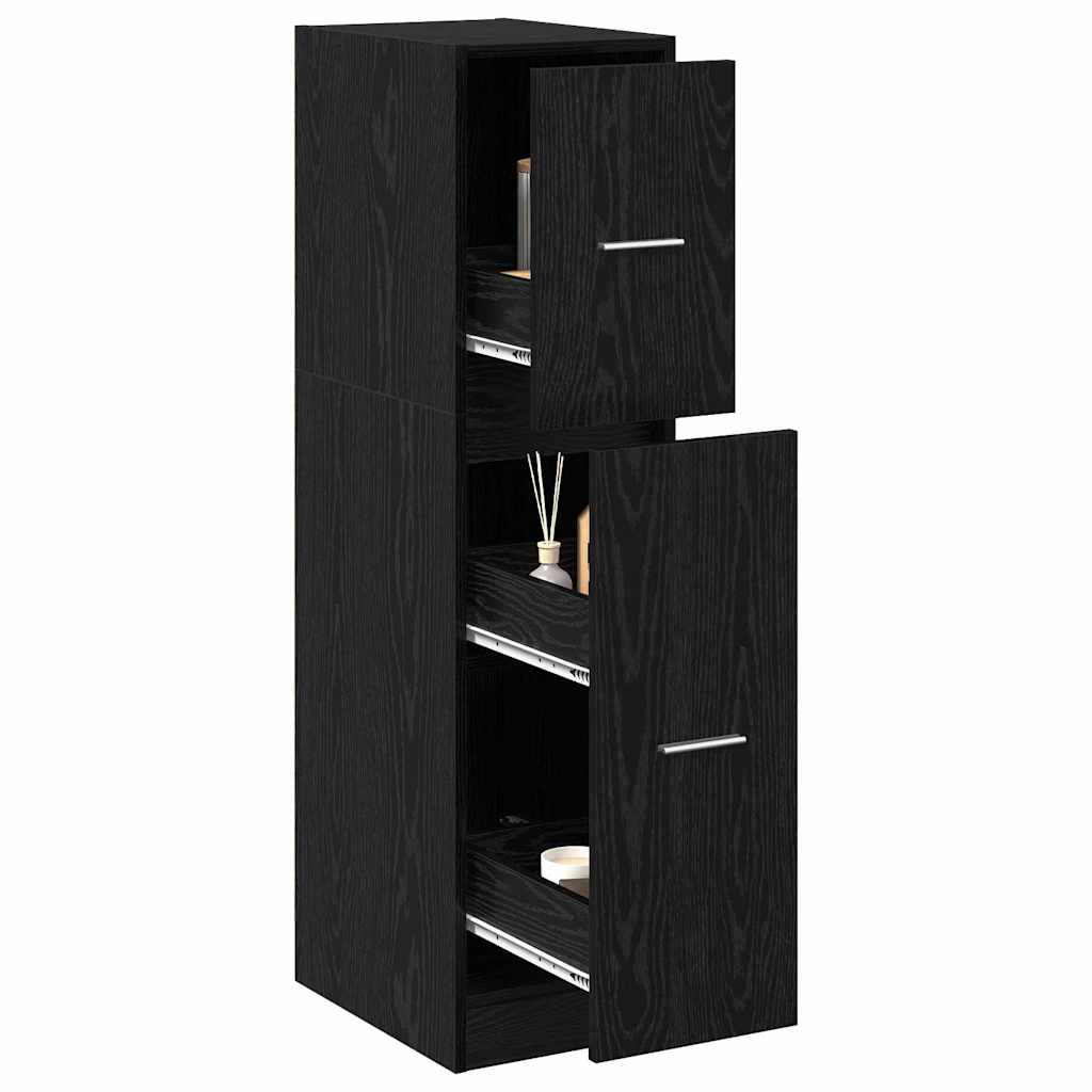 Pharmacy Cabinet Black Oak 30 x 41 x 118 cm Particleboard
