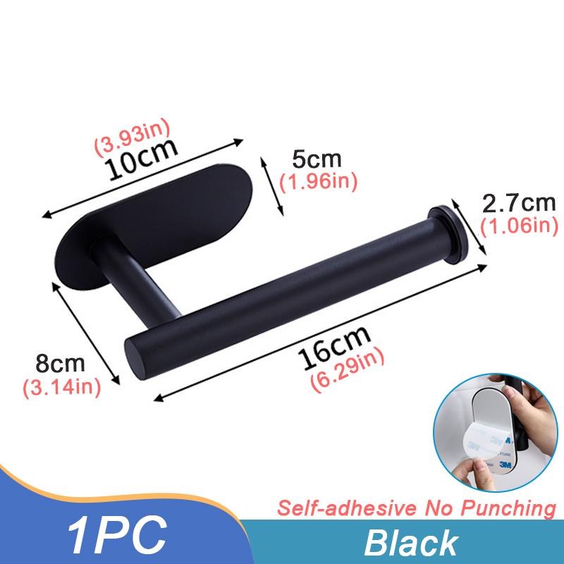 Toilet Paper Holder Wall Mounted Towel Holder For Kitchen Stainless Steel Cabinet Paper Roll Storage Hanger Bathroom Accessories