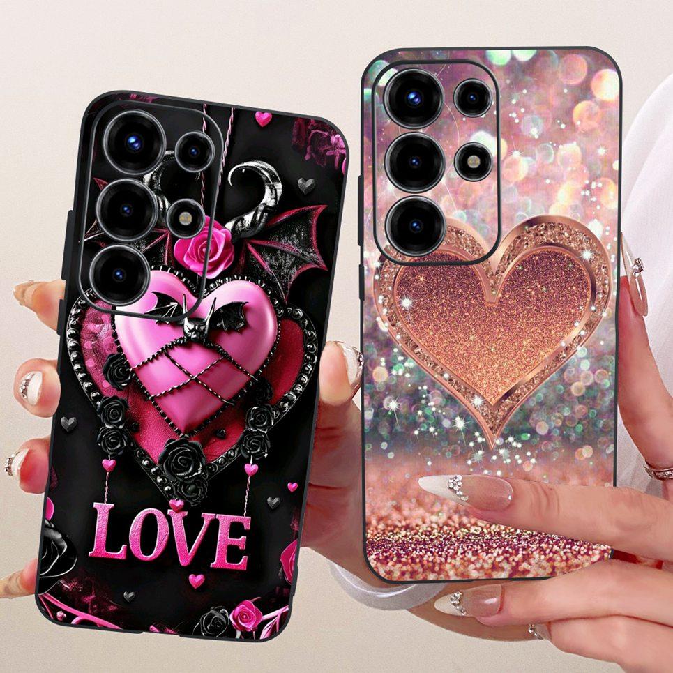 Bow Love Heart Pattern Cute Cat Phone Case For Itel Super 26 Ultra S26 Ultra S688LN Casing Soft TPU Silicone Shockproof Cover