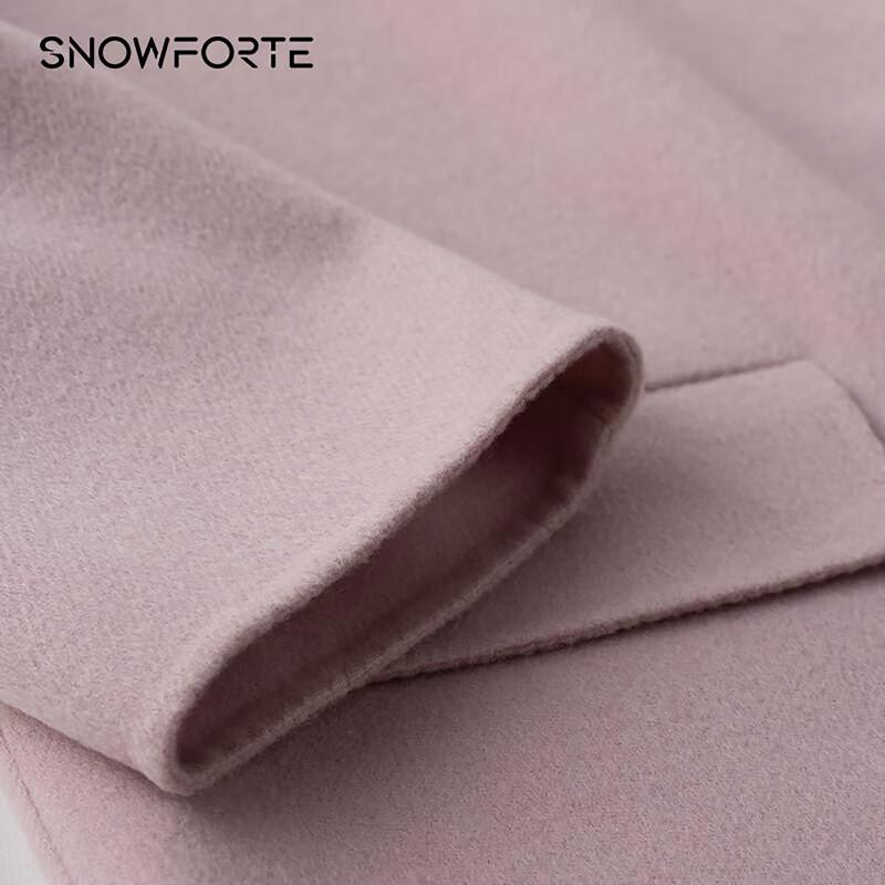 Sinoford Women's Cashmere Blend Lapel Commuter Coat