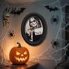 Retro Halloween Party Supplies Celebrity Landscape Oval Wall Sign, Vintage Gothic Print Hanging Plaque, Unique Gifts Wooden Frame Art Decor