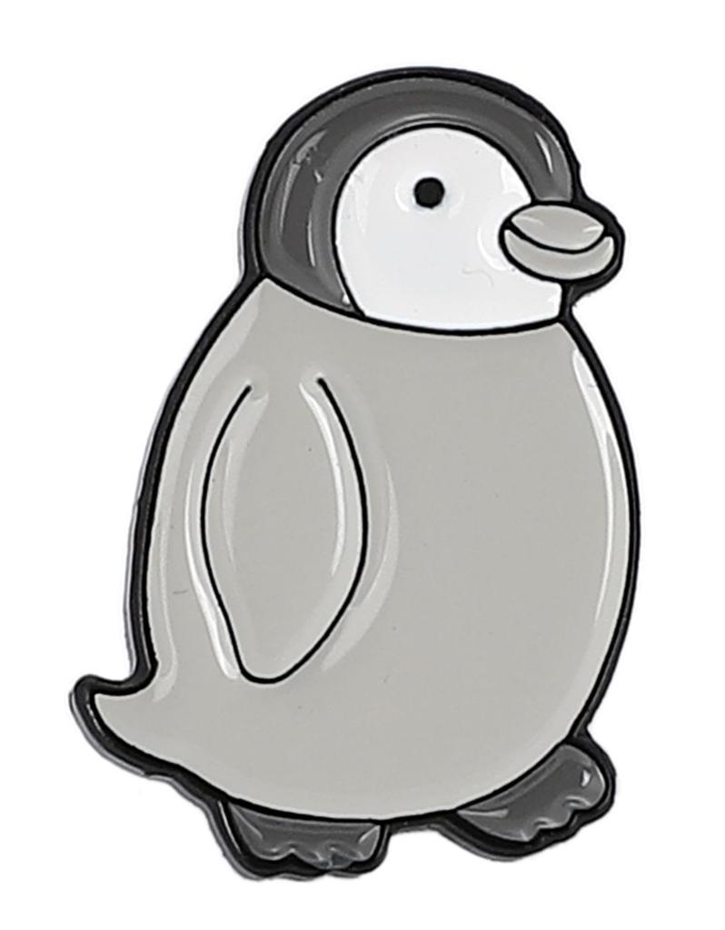 Don Flyee Baby Penguin Pin Badge, Cute and Funny Animal Motif, Butterfly Clutch Accessory, Alloy, C0075