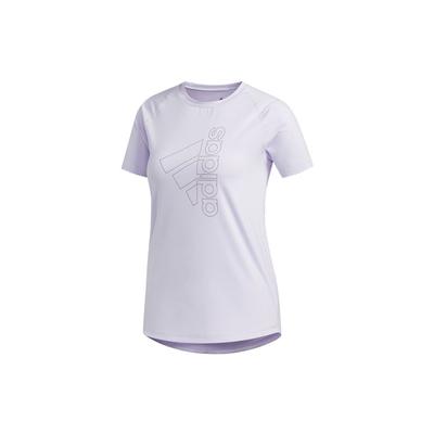 Logo Pattern Round Neck Sports Short Sleeve T-Shirt Women T-Shirts Light-Purple FQ1991