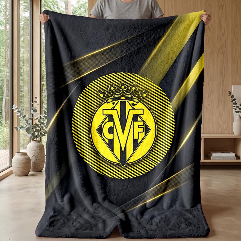 Villarreal FC Soft Flannel Fleece Blanket Lightweight Cozy Warm Throw Blanket For Sofa Bed Home Decor