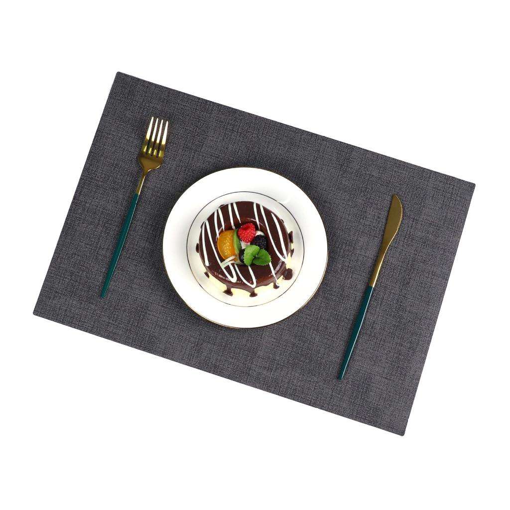 Spot Square Leather Western Food Mat Thermal Insulation Coaster Table Mat Home Dining Table Plate Mat Bowl Printable Tableware